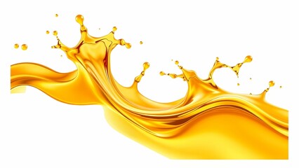 Fototapeta premium Golden Liquid Splash – Dynamic Wave of Shimmering Fluid Motion