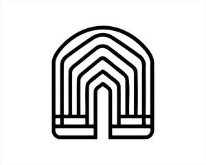 black and white arch