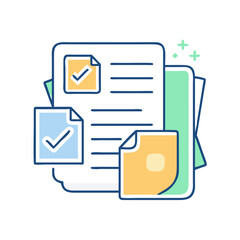 Sticky notes icon, symbolizing notes, organization, and creativity