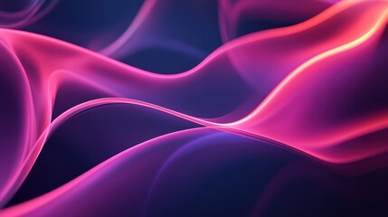 Obraz premium Abstract Pink and Purple Waves: A Digital Art Masterpiece