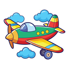 Aeroplan vector image on white background