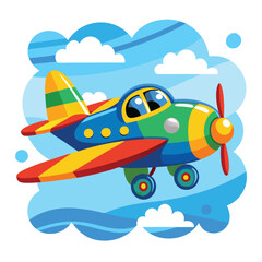 Aeroplan vector image on white background