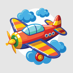 Aeroplan vector image on white background
