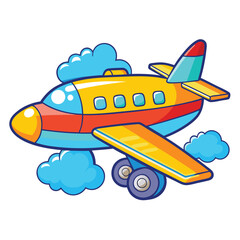 Aeroplan vector image on white background