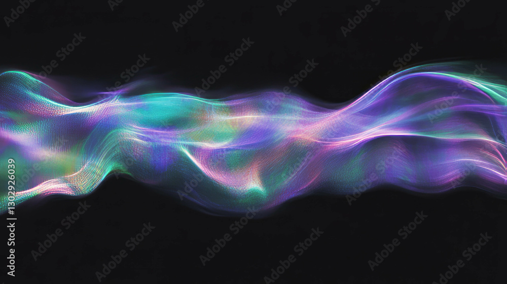 Poster Abstract aurora borealis texture with flowing gradient for creative background design
