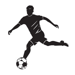 soccer player silhouette