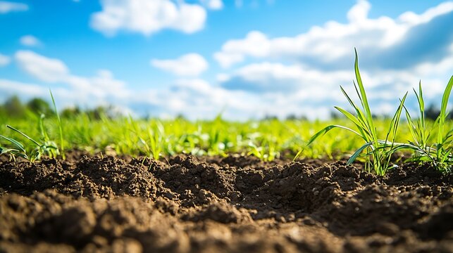 Sprout Growing in Soil / 土から芽吹く若草