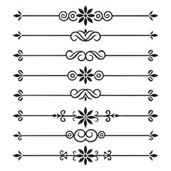 Obraz premium Luxury Line Divider Collection Decorative Border Elements