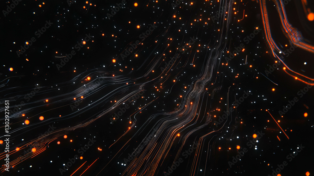 Aufkleber Futuristic circuit board overlay texture with intricate lines and patterns
