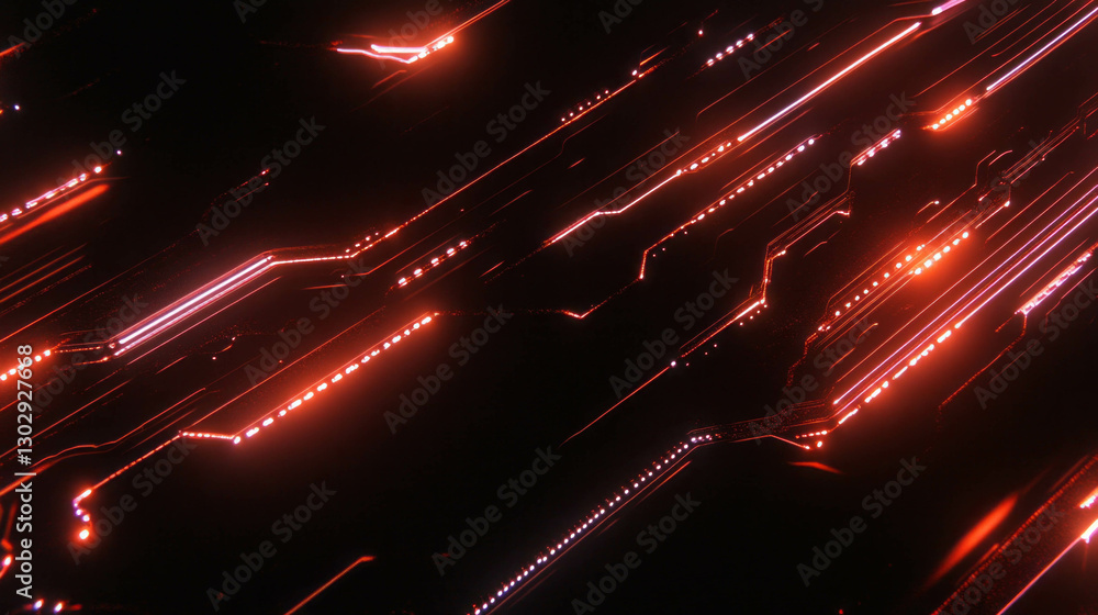 Aufkleber Futuristic circuit board design with intricate lines and glowing patterns