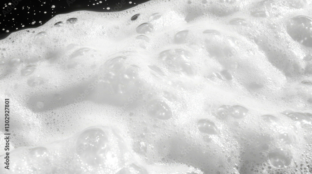 Poster Sparkling bubbles and foam texture for refreshing background design