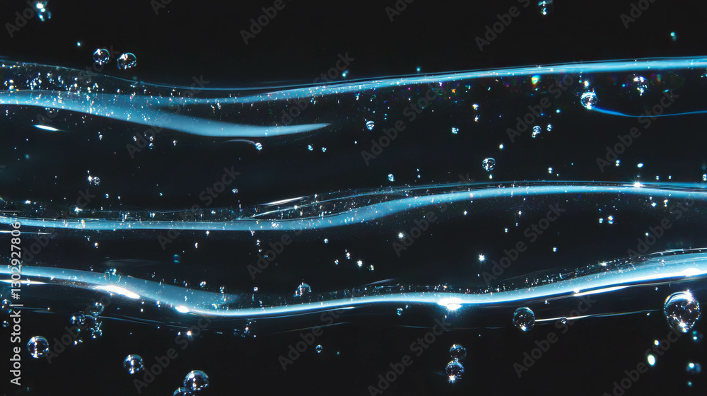 Poster overlay texture of clear sparkling water with light effects for artistic design