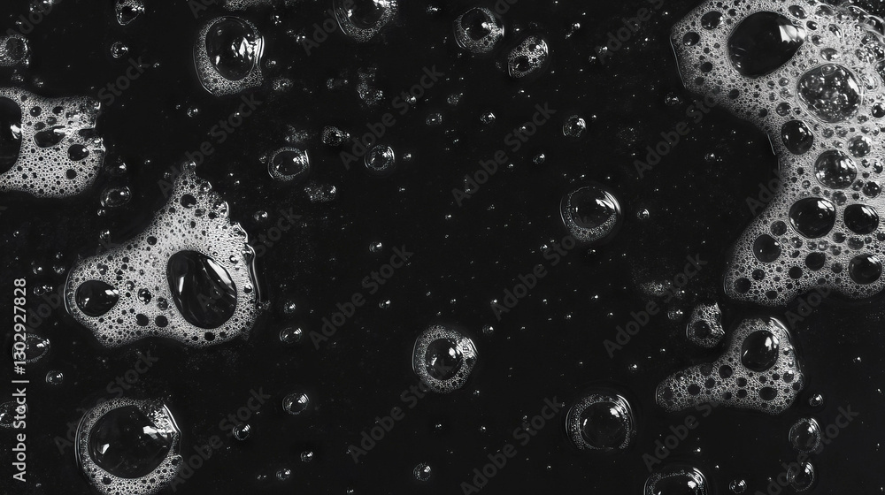 Poster Abstract background with clear sparkling water texture and bubble effects