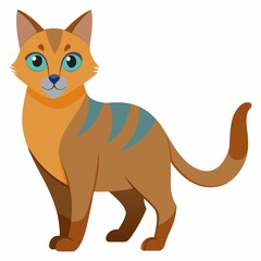 A running cat isolated with white background