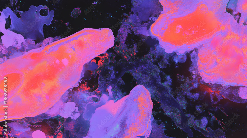 Aufkleber Vibrant abstract overlay of coral reef texture with intricate patterns for design