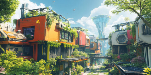 House Painting with a Tree in the Background for Artistic Designs