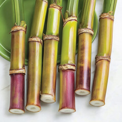 Fototapeta premium Sugar cane on white background