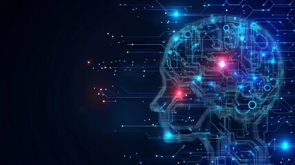 Obraz premium AI Concept business background