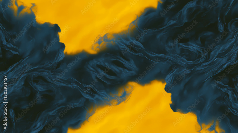 Aufkleber Dramatic dark grey storm clouds overlay texture with dynamic abstract elements