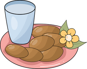 Dates on plate for takjil