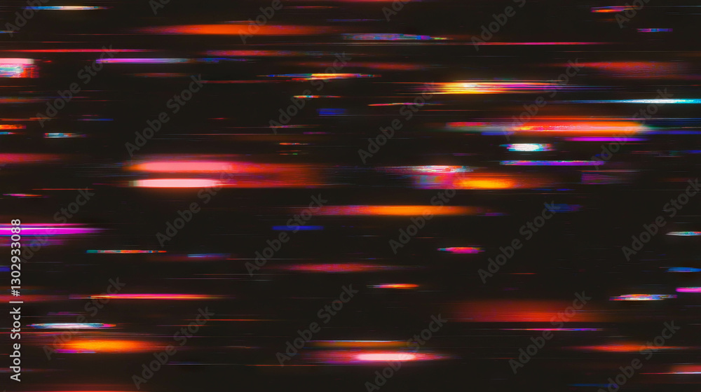 Poster dynamic digital noise and glitch art texture in vibrant colors for creative design