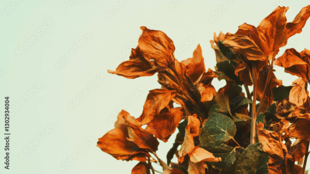 Poster rustic dried herbs with subtle overlay texture for natural design