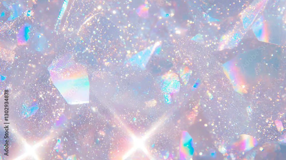 Poster sparkling glitter texture with iridescent shine for creative design projects