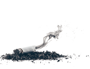 Smoking Cigarette isolated on white background.PNG