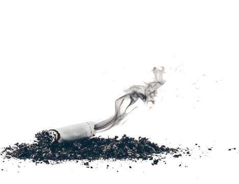 Smoking Cigarette isolated on white background.PNG