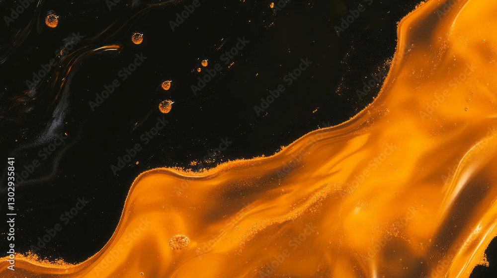 Poster flowing honey texture with viscous drips for creative design
