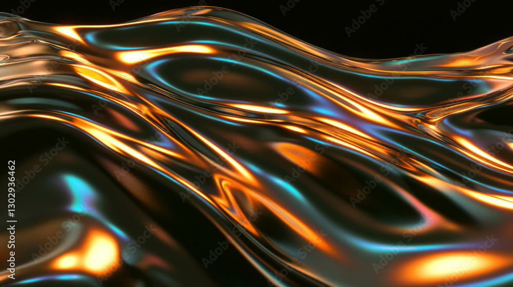 Poster captivating overlay of flowing water with ripples and light reflections for creative design