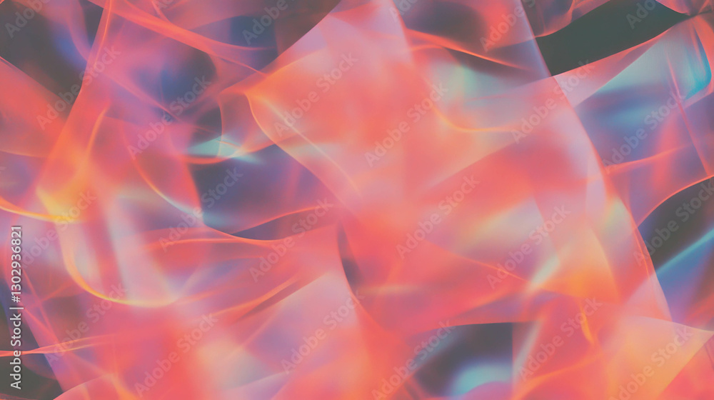 Poster Abstract fractal pattern with vibrant colors for creative design