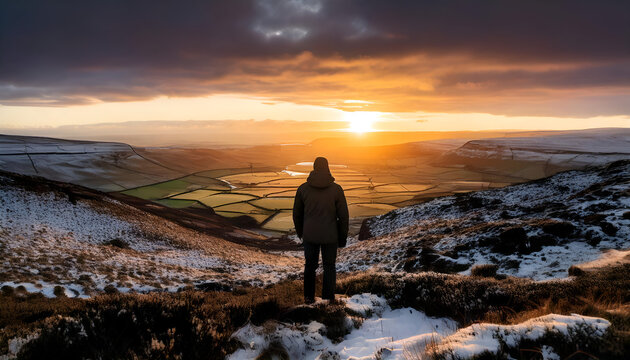 contemplating the sunset in the valley - Powered by Adobe