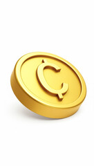 golden 'c' currency coin