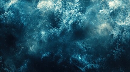 Fototapeta premium A mesmerizing canvas of swirling blue neon gradients, blurring into a velvety black backdrop, infused with a gritty texture reminiscent of a futuristic cityscape. This gradient banner is ready 