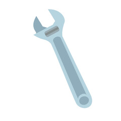Adjustable wrench vector flat icon illustration on white background