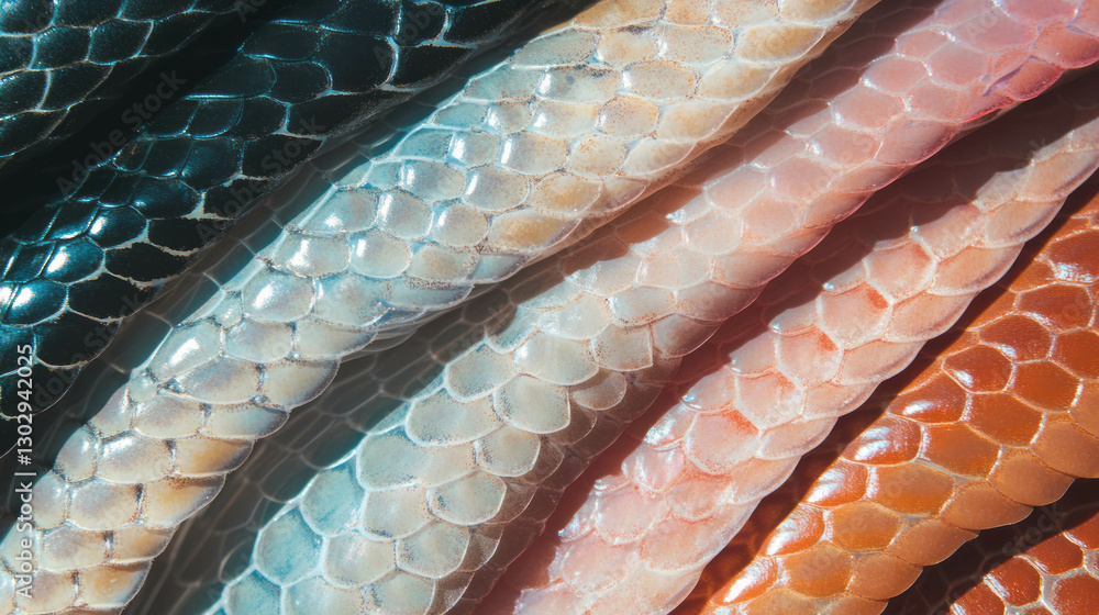 Poster vibrant multicolored reptile scale texture for design and art projects