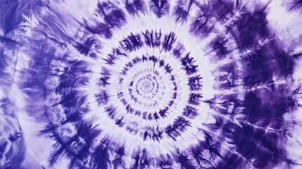 A tie-dye pattern with purple and white colors, showcasing the intricate details of each spiral in high resolution