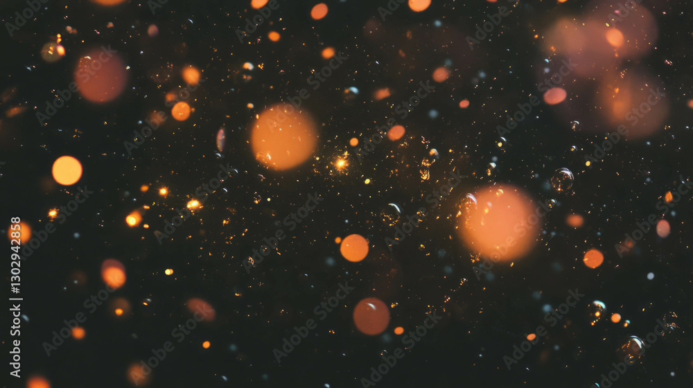Poster Sparkling apple cider overlay texture with bokeh lights for creative design