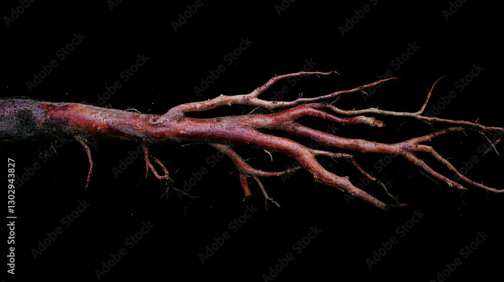 Aufkleber Intricate tree root texture with tangled shapes for background design