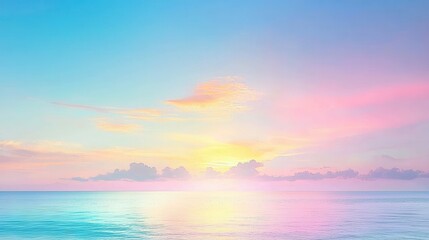 Obraz premium A soft, gradient background, where pale green hues gently transition into a delicate blush pink, evoking a sense of serenity and tranquility. 