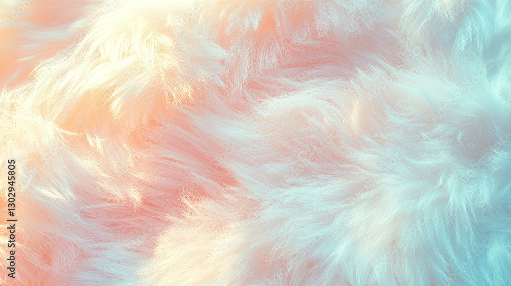 Poster soft multicolored fur texture for design and creativity