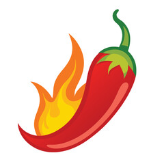 red chili with firing vector image