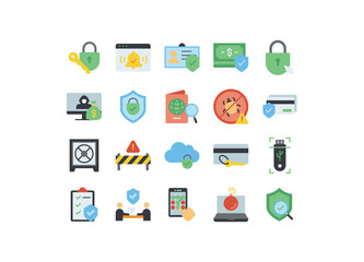 set of security icons, protection, privacy, 