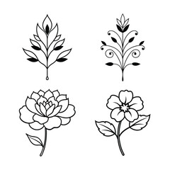 Floral vector art illustration Bundle- (1)