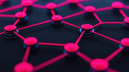 Grid Computing concept. Interconnected Neural Network Grid in Vibrant Digital Space