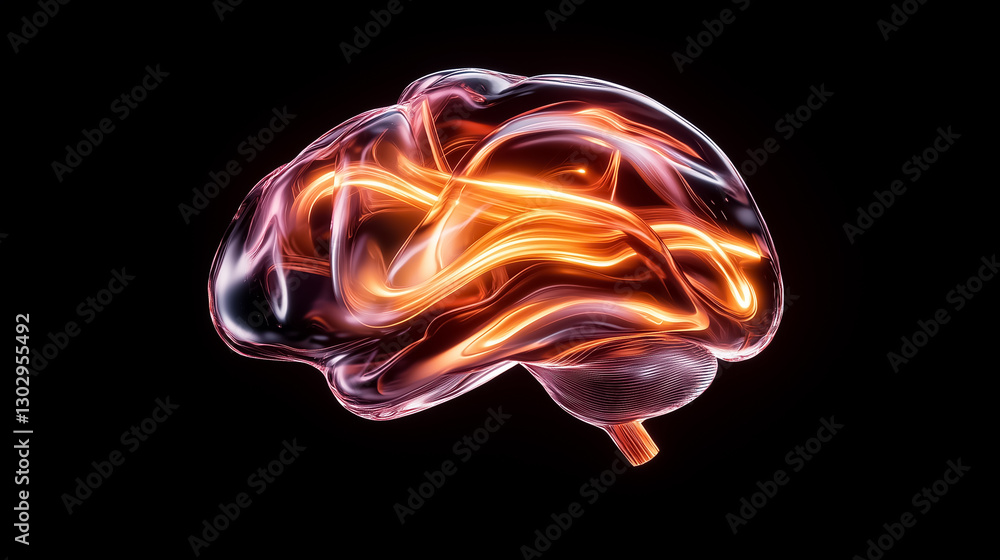 Poster an intricate network resembling a brain pulsates with vibrant data streams, showcasing the synergy b