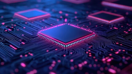 Grid Computing concept. Vibrant Visualization of Parallel Digital Computing Processes