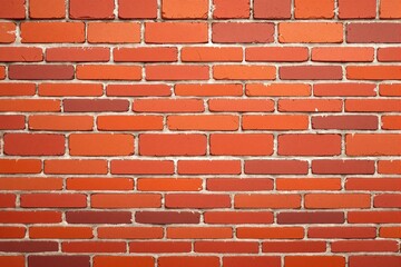 Fototapeta premium Red brick wall background with uniform pattern and texture.
