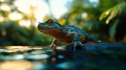 Obraz premium Lizard in a Tropical Rainforest